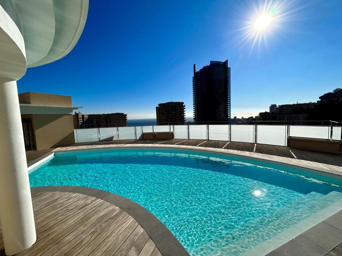 Luxueux Studio Neuf - Frontiere Monaco - Piscine - Parking Prive Eksteriør billede